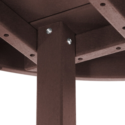 Outdoor Conversation Table – Stylish, Weather-Resistant Recycled Plastic Table with Slat-Style Top for Patios and Gardens