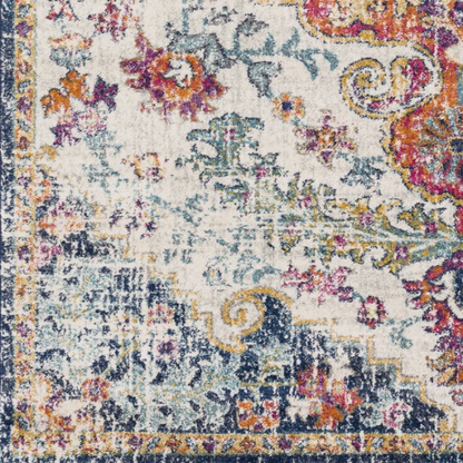 Timeless Traditional Woven Area Rug – Machine-Woven Polypropylene, Medium Pile, Durable and Easy to Clean