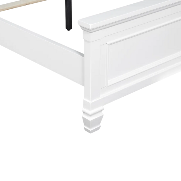 Classic King Size Solid Wood Platform Bed with Timeless Design and Sturdy Construction