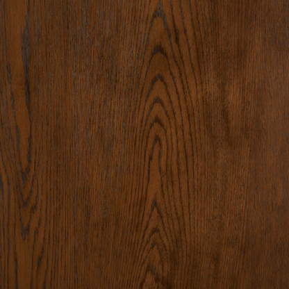 Round Wood Dining Table – French Bistro-Inspired Design, Sleek Dark Brown Frame