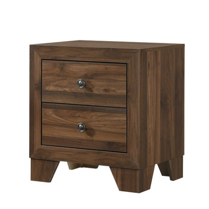 Elegant 5-Piece Cherry Brown Transitional Wood Grain Panel Bedroom Set with Timeless Style and Modern Touch
