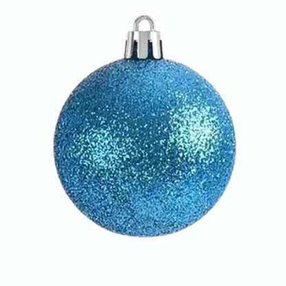 Blue Christmas Ball Ornaments – 24-Piece Set, Shatterproof Holiday Decorations (Available in 3 cm, 4 cm, and 6 cm)