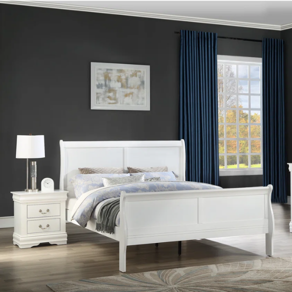 Elegant Polish Wooden Louis Philippe Style 5-Piece Full Double Size Bedroom Set – Timeless Design with Classic Charm and Luxurious Craftsmanship