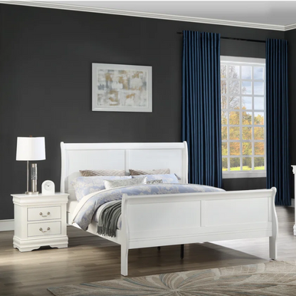Elegant Polish Wooden Louis Philippe Style 5-Piece Full Double Size Bedroom Set – Timeless Design with Classic Charm and Luxurious Craftsmanship