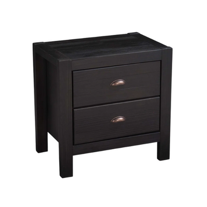 Durable Solid Pine Wood Queen Bed with Matching Dresser and Nightstand – Standard 3-Piece Bedroom Set