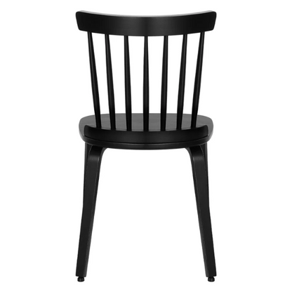 Solid Wood Slat Back Windsor Dining Chairs (Set of 2) – Sturdy, Eco-Friendly Construction with Ergonomic Backrest & Adjustable Foot Pads