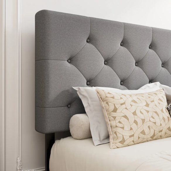 King Size Upholstered Platform Storage Bed with Spacious Drawers, Quiet Structure, and Sleek Minimalist Design