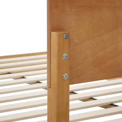 Bohemian-Inspired Solid Wood Full Double Bed – Aesthetic and Handcrafted Design