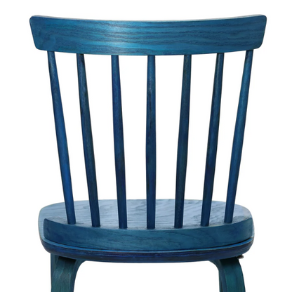 Solid Wood Slat Back Windsor Dining Chairs (Set of 2) – Sturdy, Eco-Friendly Construction with Ergonomic Backrest & Adjustable Foot Pads