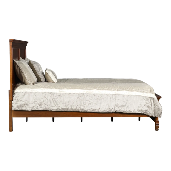 Classic King Size Solid Wood Platform Bed with Timeless Design and Sturdy Construction