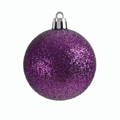 Purple Christmas Ball Ornaments – 24-Piece Set, Shatterproof Holiday Decorations (Available in 3 cm, 4 cm, and 6 cm)
