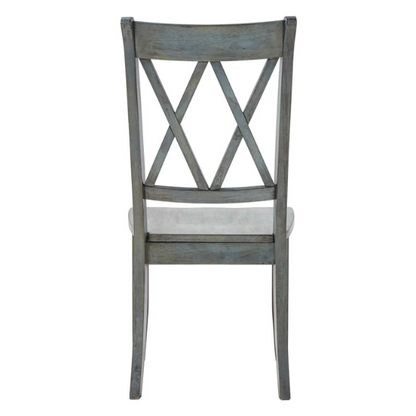 Farmhouse X-Back Solid Wood Dining Chairs (Set of 2) – Rustic Kitchen or Dining Room Seating