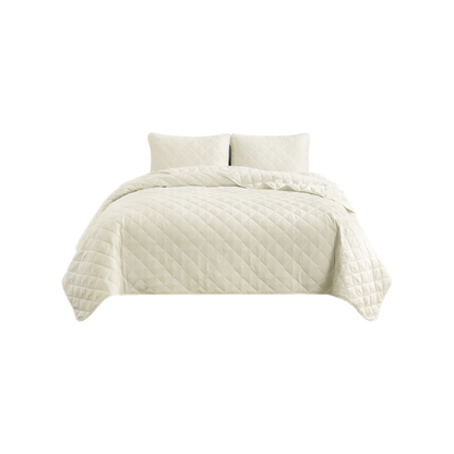 Microfiber Reversible Diamond Quilt Set – Soft, Stylish, and Hypoallergenic Bedding for Ultimate Comfort