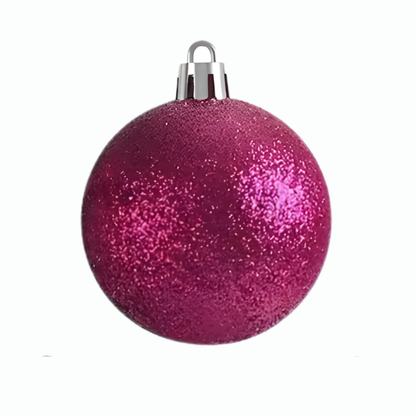 Fuchsia Pink Christmas Ball Ornaments – 24-Piece Set, Shatterproof Holiday Decorations (Available in 3 cm, 4 cm, and 6 cm)