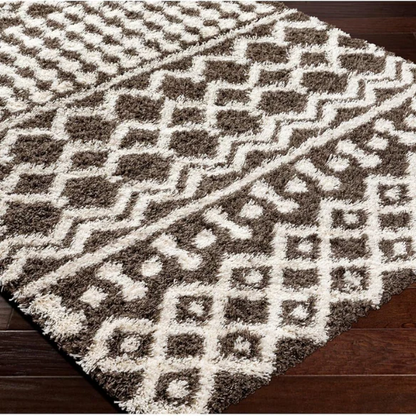Soft Cozy Woven Shag Bohemian Tribal Area Rug