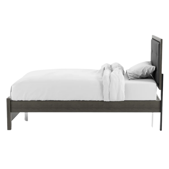 Rustic Grey Twin Bedroom Set: 3-Piece Collection with Twin Bed and Two Nightstands for Charming Style