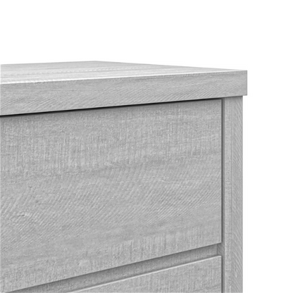 Modern 46.46'' 6-Drawer Double Dresser with Hidden Handles and Wood Grain Finish