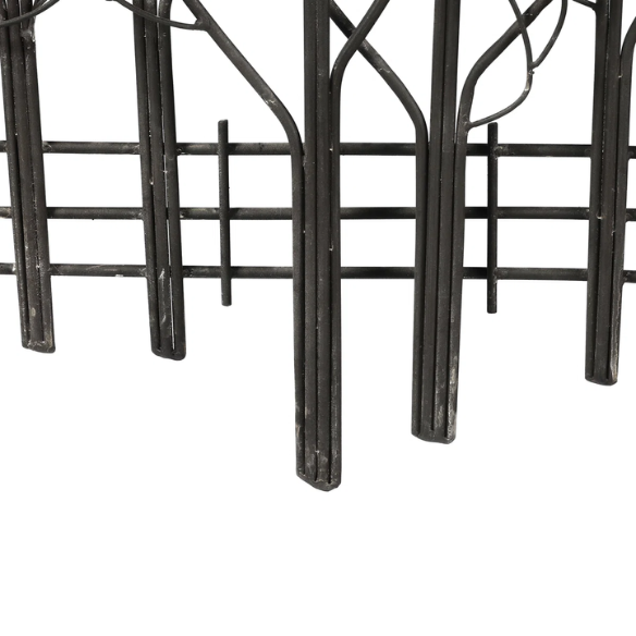 Metal Field of Twelve Trees Wall Décor – Handcrafted Iron Sculpture with Nature-Inspired Design and Snow Accent
