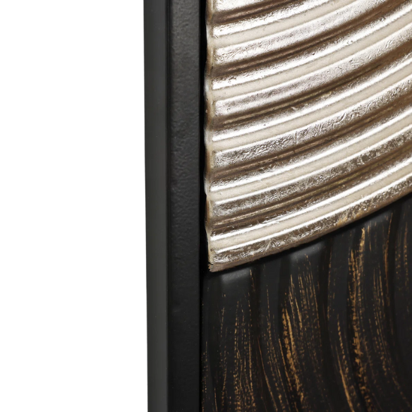 Modern Abstract Metal Wall Art (Set of 2) – Elegant Iron Sculpture with Textured Discs in Gold, Black, Rose Gold, and Gray for Bold, Contemporary Home Decor