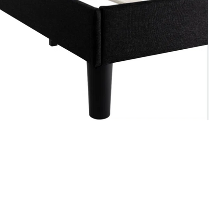 Luxurious King Size Upholstered Wingback Platform Bed with Button-Tufted Linen Fabric – Sturdy Wood Frame, High-Density Foam, and Ample Under-Bed Storage for a Stylish, Safe, and Comfortable Bedroom