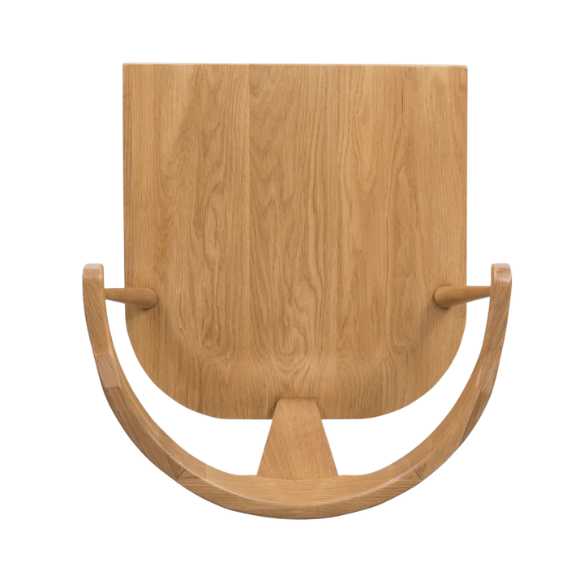 Solid Oak Dining Chair – Mid-Century Modern Splat Back, Tapered Legs, Non-Scratch Feet & Easy Assembly