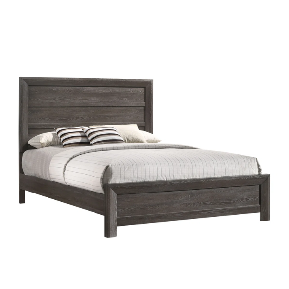 Panel Bedroom Set Special 5-Piece Queen Set – Timeless Elegance with Rich Brown Finish, Decorative Details, and Ample Storage