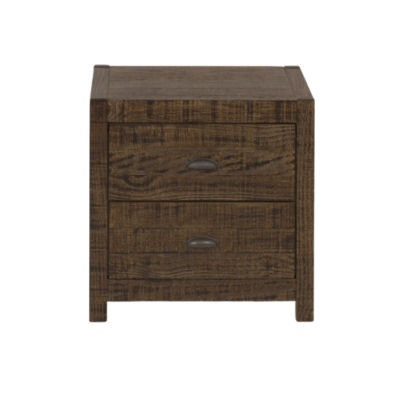 Heavy-Duty Solid Wood Twin Bedroom Set: 3-Piece Collection Featuring Sturdy Bed Frame and Two Bedside Tables