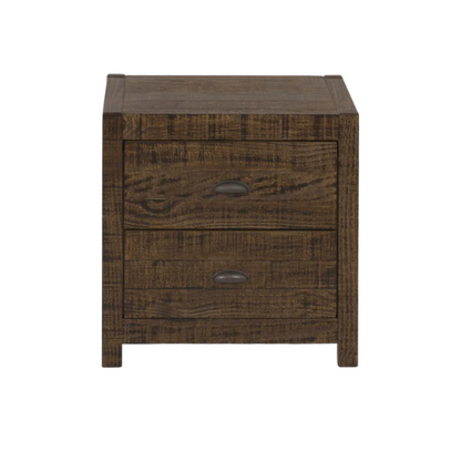 Heavy-Duty Solid Wood Twin Bedroom Set: 3-Piece Collection Featuring Sturdy Bed Frame and Two Bedside Tables