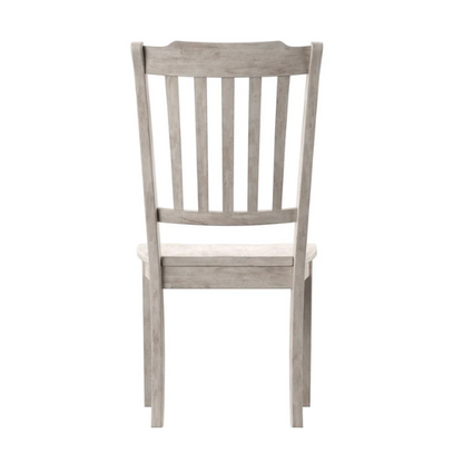 Slat-Back Solid Wood Dining Chairs – Set of 2 Farmhouse Kitchen or Dining Room Chairs