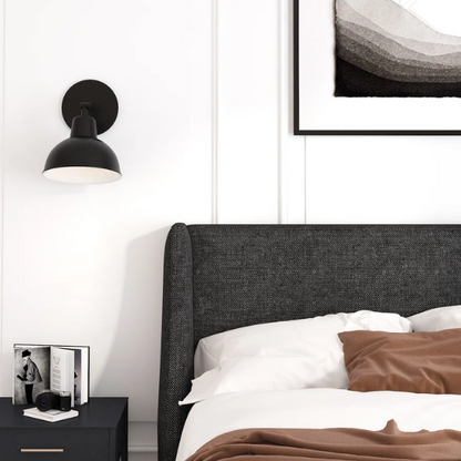 Luxurious King Size Upholstered Platform Bed with Deluxe Wingback Headboard – Soft Velvet and Linen Blend Upholstery, Sturdy Solid Wood Frame, and Modern Minimalist Design for Ultimate Comfort