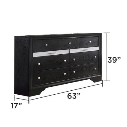 Elegant Full Size 5-Piece Bedroom Set – Featuring a Beautifully Crafted Headboard and Two Functional Storage Drawers for Added Convenience