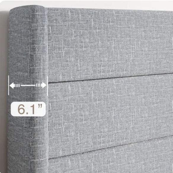 Luxurious Linen Upholstered Hydraulic Lift-Up Storage Platform Bed – Full/Double Size with Sleek Design & Maximized Space