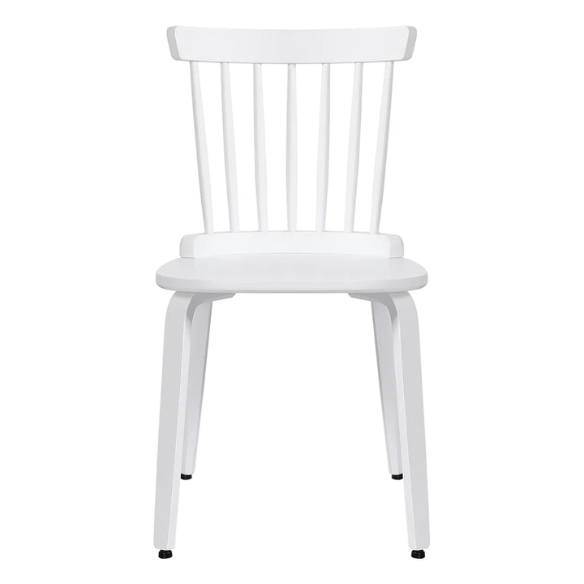Solid Wood Slat Back Windsor Dining Chairs (Set of 2) – Sturdy, Eco-Friendly Construction with Ergonomic Backrest & Adjustable Foot Pads