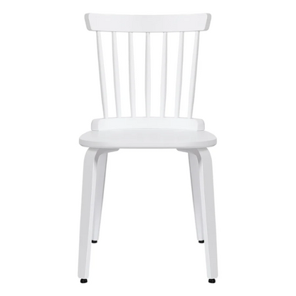Solid Wood Slat Back Windsor Dining Chairs (Set of 2) – Sturdy, Eco-Friendly Construction with Ergonomic Backrest & Adjustable Foot Pads