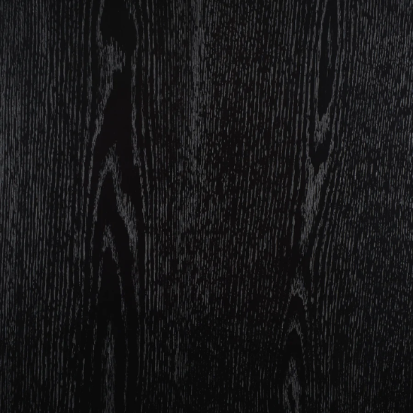 Round Wood Dining Table – French Bistro-Inspired Design, Sleek Dark Brown Frame