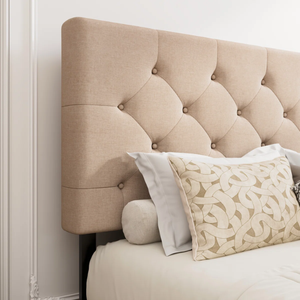 King Size Upholstered Platform Storage Bed with Spacious Drawers, Quiet Structure, and Sleek Minimalist Design