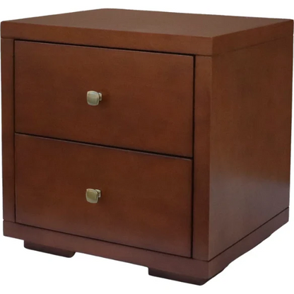 Modern Sophistication 2-Piece Queen Platform Bedroom Set with Sleek Headboard and Footboard in Solid Wood