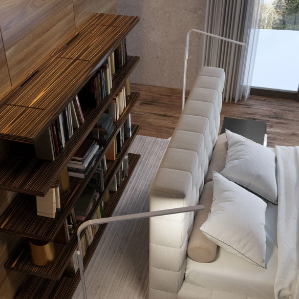 Upholstered Platform Bed with Square-Tufted Headboard, Basketweave Design, and Solid Eucalyptus Wood Frame – No Box Spring Needed