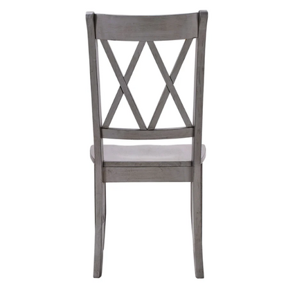 Farmhouse X-Back Solid Wood Dining Chairs (Set of 2) – Rustic Kitchen or Dining Room Seating