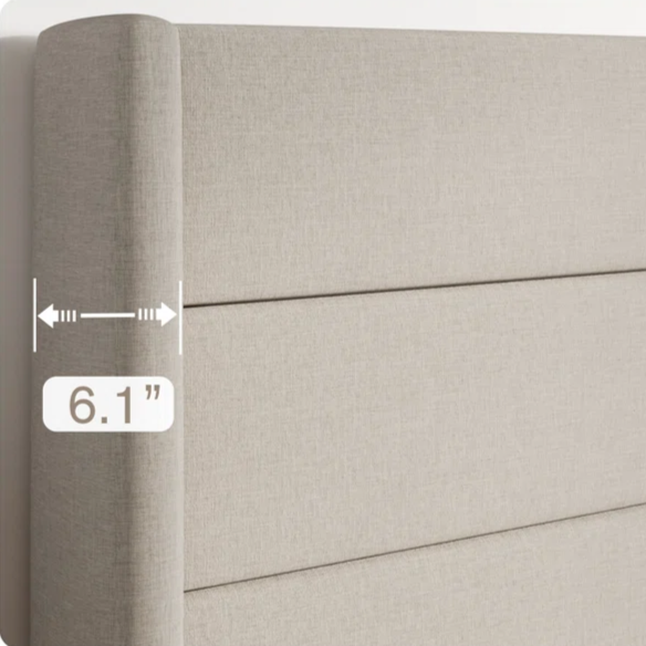 Luxurious Linen Upholstered Hydraulic Lift-Up Storage Platform Bed – Full/Double Size with Sleek Design & Maximized Space