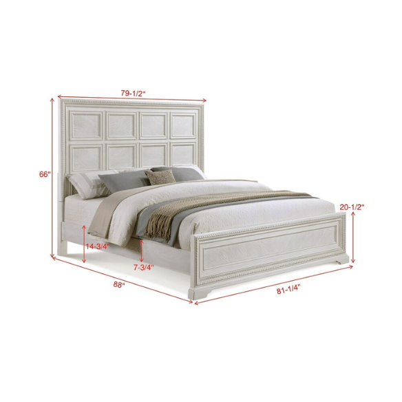 5-Piece Cream Panel Bedroom Set – Serene and Elegant Design for a Tranquil, Timeless Retreat