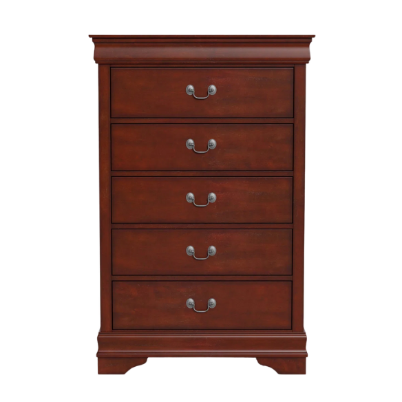 Elegant Queen Size Sleigh Wooden 3-Piece Bedroom Set with English Dovetail Design