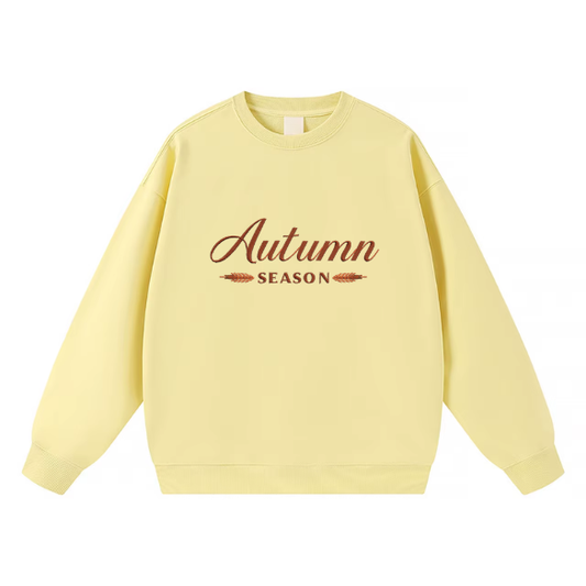 Autumn Season Embroidered Crewneck Sweatshirt