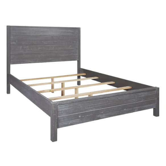2-Piece Queen Panel Bedroom Set – Rustic Chic Design in 100% Solid Pine Wood from Sustainable Forests