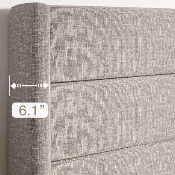 Luxurious Linen Upholstered Hydraulic Lift-Up Storage Platform Bed – Full/Double Size with Sleek Design & Maximized Space