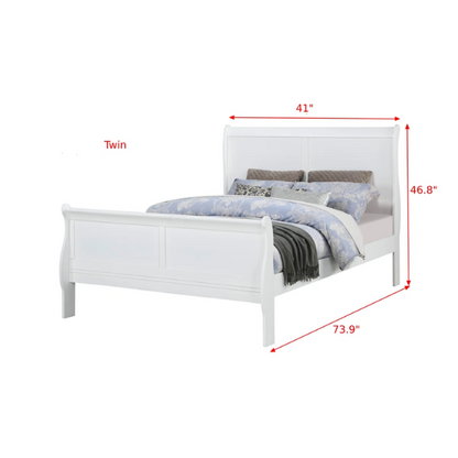 Sleigh Twin Bedroom Set: Elegant Wooden Furniture with a Sleek Finish for Timeless Style