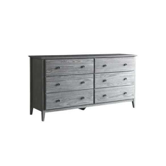 Brushed Wooden Full Double Size Bed and Bedroom Set – Elegant Design with Sturdy Construction and Rustic Charm