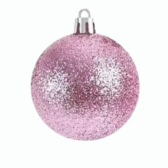 Pink Christmas Ball Ornaments – 24-Piece Set, Shatterproof Holiday Decorations (Available in 3 cm, 4 cm, and 6 cm)