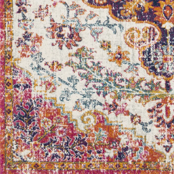 Timeless Traditional Woven Area Rug – Machine-Woven Polypropylene, Medium Pile, Durable and Easy to Clean