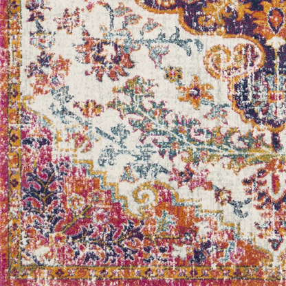 Timeless Traditional Woven Area Rug – Machine-Woven Polypropylene, Medium Pile, Durable and Easy to Clean